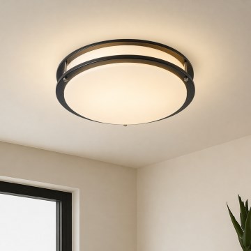 Brilagi - Потолочный светильник ELARO 4xE27/40W/230V, диаметр 41 см, черный