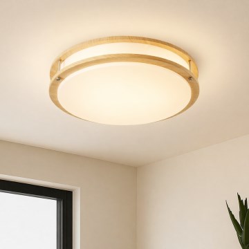 Brilagi - Потолочный светильник ELARO 4xE27/40W/230V, диаметр 41 см, отделка под дерево