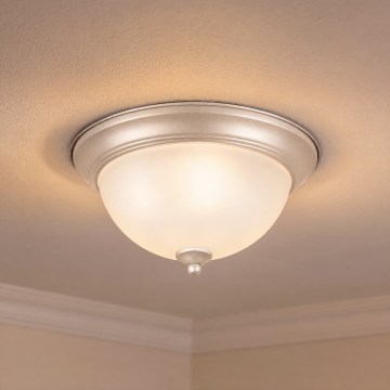 BRILAGI - Потолочный светильник FRESCO, 2x E27/40 Вт/230 В, диаметр 28 см, матовый хром