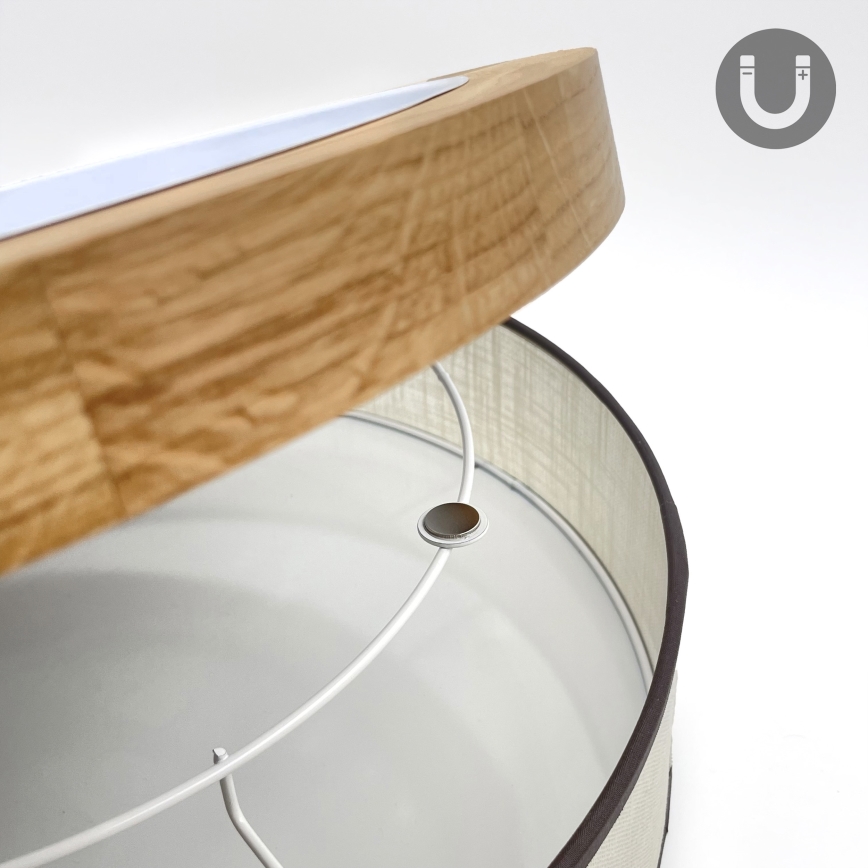 Brilagi - потолочный светильник LED BELLADONNA LED/36W/230V, диаметр 40 см, кремовый/дуб