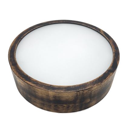 Brilagi - Потолочный светильник LED CARVALHO SMOKEY LED/20 Вт/230 В, дуб, диаметр 27,5 см