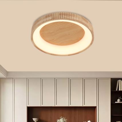 Brilagi - LED потолочный светильник FALCON WOOD MODERN LED/40W/230V 3000/4000/6000K, диаметр 60 см, с деревянной отделкой