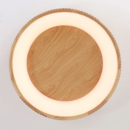 Brilagi - LED потолочный светильник FALCON WOOD MODERN LED/40W/230V 3000/4000/6000K, диаметр 60 см, с деревянной отделкой