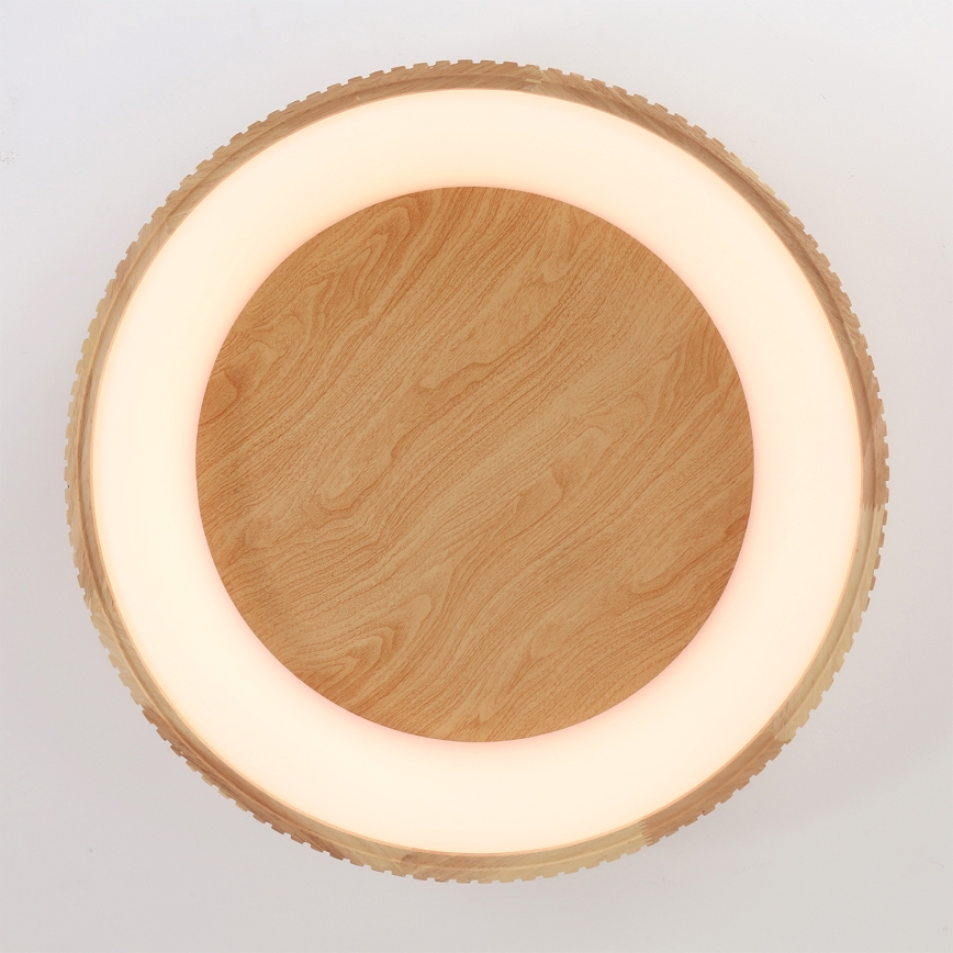 Brilagi - LED потолочный светильник FALCON WOOD MODERN LED/40W/230V 3000/4000/6000K, диаметр 60 см, с деревянной отделкой