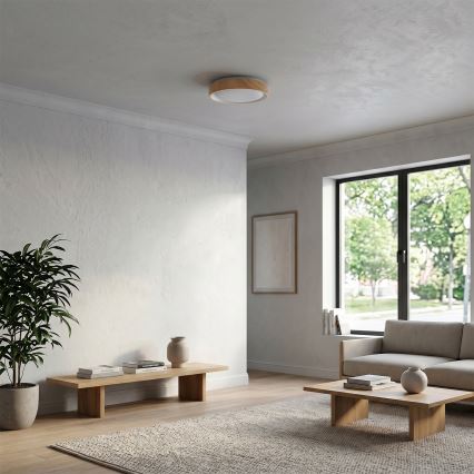 Brilagi - LED потолочный светильник FLOCO LED/24W/230V Ø 30 см, декор под дерево/белый