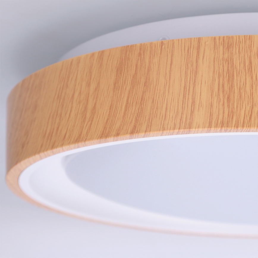 Brilagi - LED потолочный светильник FLOCO LED/24W/230V Ø 30 см, декор под дерево/белый