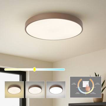 Brilagi - потолочный светильник LED POOL, 60 Вт/230 В, 3000/4000/6000 К, диаметр 50 см, коричневый