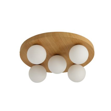 Brilagi - Потолочный светильник LUND WOOD 5xG9/9W/230V, диаметр 40 см, деревянный