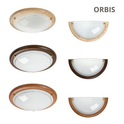 Brilagi - Потолочный светильник ORBIS 2xE27/60 Вт/230 В, диаметр 38 см, сосна