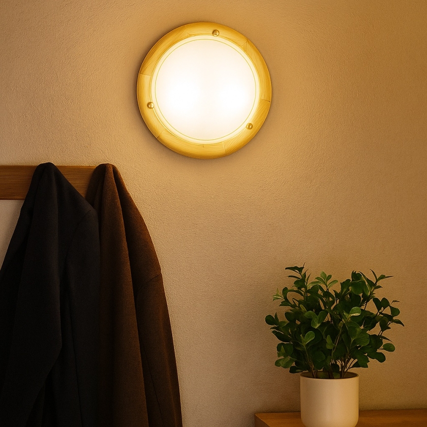 Brilagi - Потолочный светильник ORBIS 2xE27/60W/230V, диам. 38 см, сосна