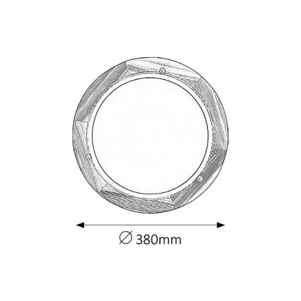 Brilagi - Потолочный светильник ORBIS 2xE27/60W/230V, диам. 38 см, сосна