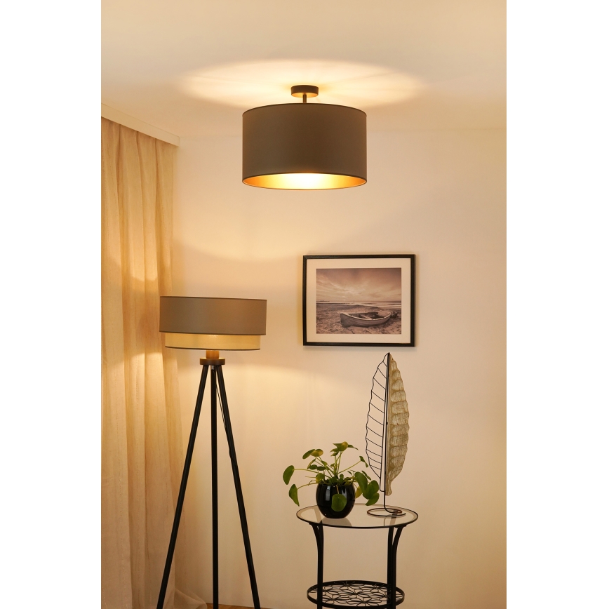 Brilagi - Потолочная люстра OREGON ROLLER VEGE 1xE27/15W/230V диаметр 45 см, серая