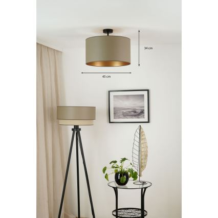 Brilagi - Потолочная люстра OREGON ROLLER VEGE 1xE27/15W/230V диаметр 45 см, серая