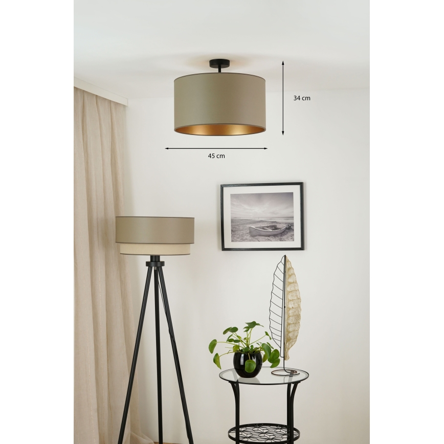 Brilagi - Потолочная люстра OREGON ROLLER VEGE 1xE27/15W/230V диаметр 45 см, серая