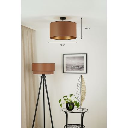 Brilagi - Потолочная люстра OREGON ROLLER VEGE 1xE27/15W/230V диаметр 45 см коричневый