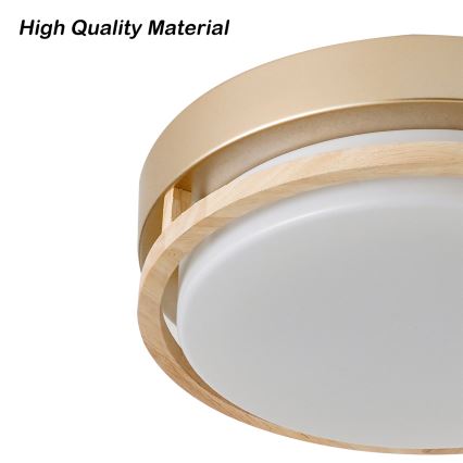 Brilagi - Потолочный светильник ORINO 2xE27/40W/230V, Ø 27 см, золотой/дуб