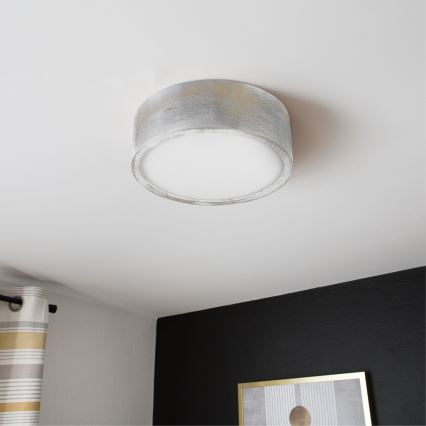Brilagi - Потолочный светильник PINO 1xE27/15W/230V сосна/серебристый диам. 27,5 см
