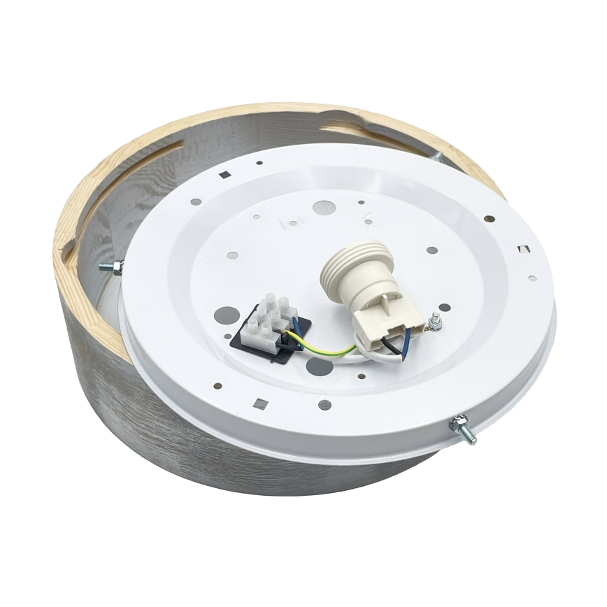 Brilagi - Потолочный светильник PINO 1xE27/15W/230V сосна/серебристый диам. 27,5 см