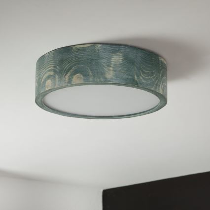 Brilagi - Потолочный светильник PINO 1xE27/15W/230V, сосна/зелёный, диаметр 27,5 см