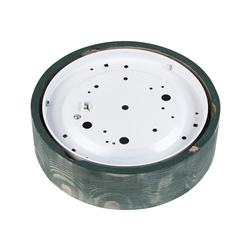 Brilagi - Потолочный светильник PINO 1xE27/15W/230V, сосна/зелёный, диаметр 27,5 см