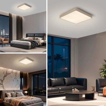 Brilagi - потолочный светильник POOL LED, 36 Вт, 230 В, 3000/4500/6000 К, 40×40 см, бежевый