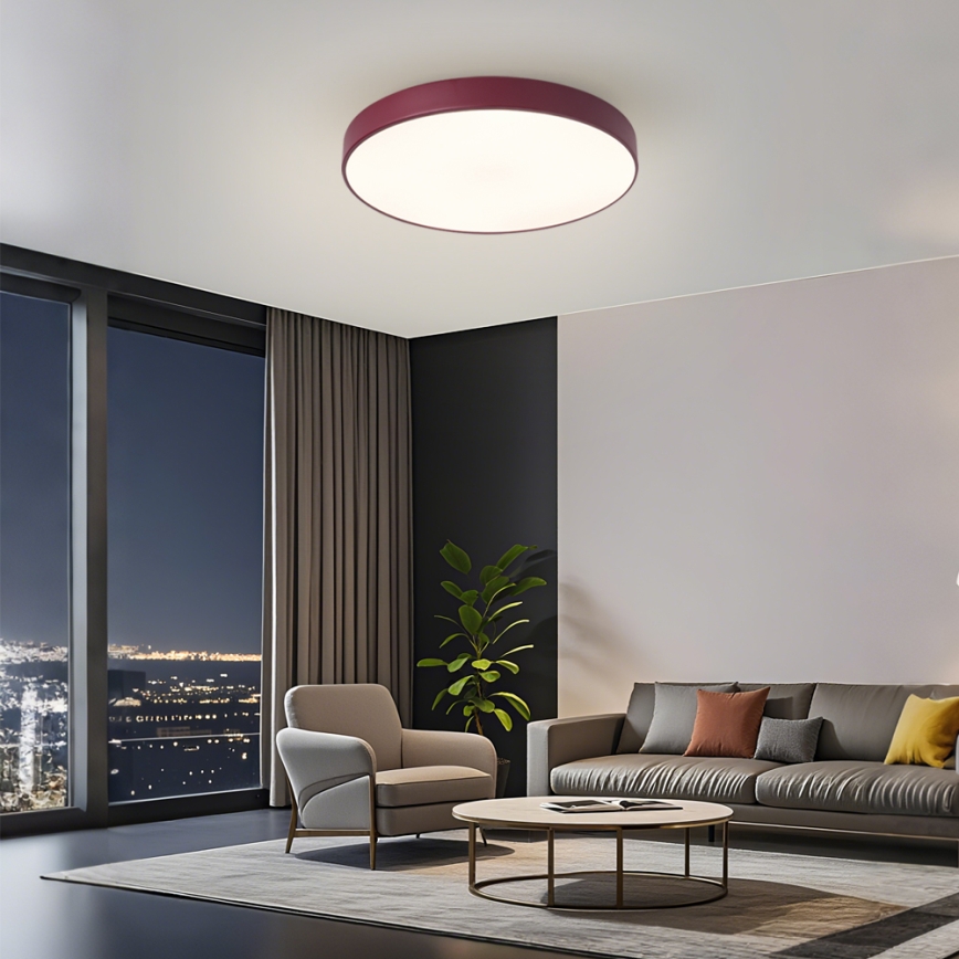 Brilagi - LED потолочный светильник POOL LED/60W/230V 3000/4000/6000K, диаметр 50 см, бордовый