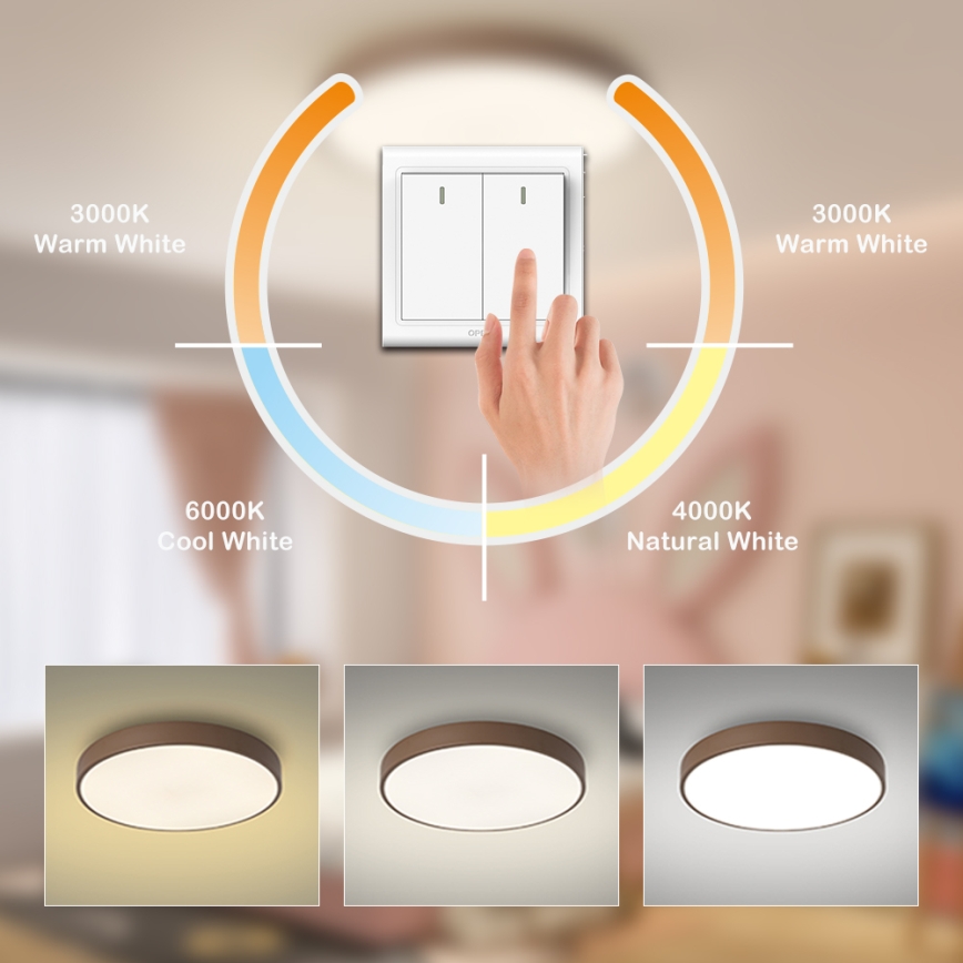 Brilagi - потолочный светильник LED POOL LED/60W/230V 3000/4000/6000K, диаметр 60 см, коричневый