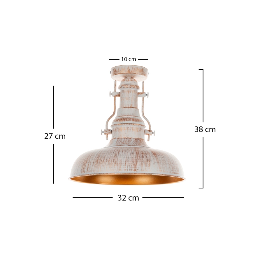 Brilagi - Потолочный светильник PYRONIC 1xE27/40W/230V диаметр 32 см кремовый/патина