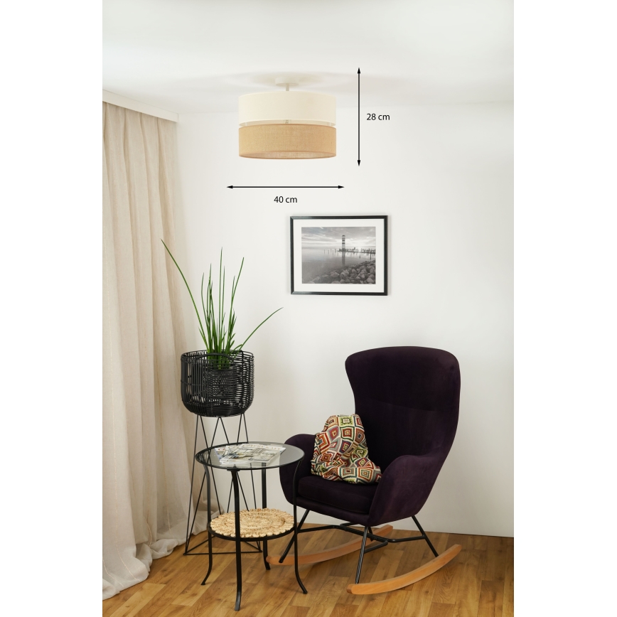 Brilagi - Потолочная люстра ROYAL YUTE 1xE27/15W/230V диаметр 40 см бежево-кремовая