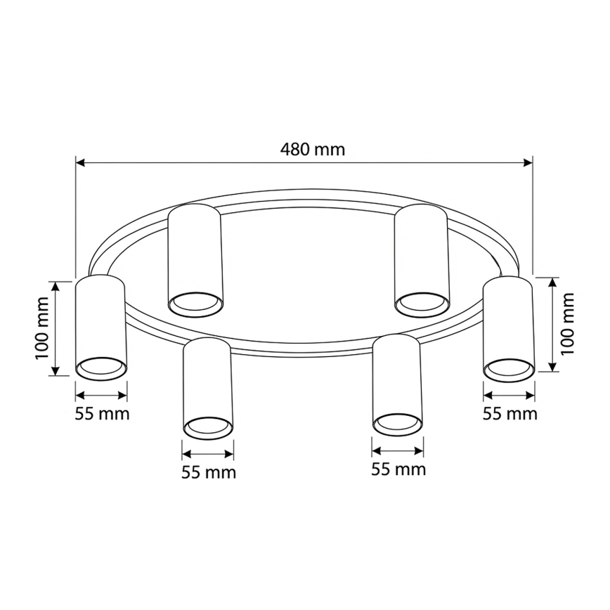 BRILAGI - Потолочный светильник SELE 6xGU10/30W/230V белый