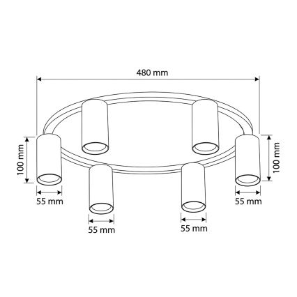 BRILAGI - Потолочный светильник SELE 6xGU10/30W/230V бежевый