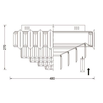 Brilagi - Потолочный светильник SPECTRA 5xE14/40W/230V Ø 48 см черный