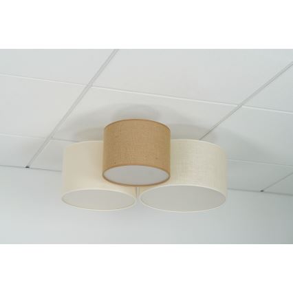 Brilagi - Потолочный светильник SPIDER 3xE27/15W/230V 60x70 см бежевый/кремовый