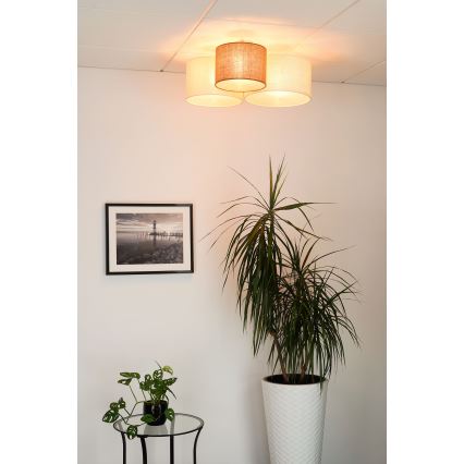 Brilagi - Потолочный светильник SPIDER 3xE27/15W/230V 60x70 см бежевый/кремовый