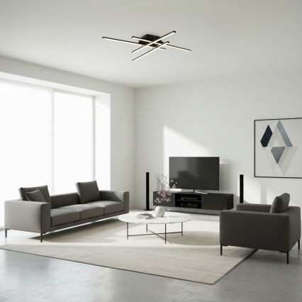 Brilagi - LED потолочный светильник STRIPES LED/37W/230V 68x68 см черный