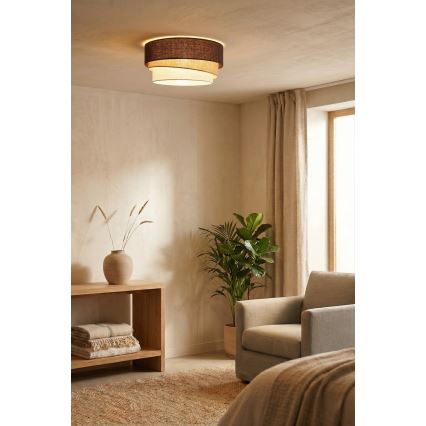 Brilagi - Потолочный светильник TRIO 1xE27/60W/230V, диаметр 40 см, коричневый/бежевый/белый