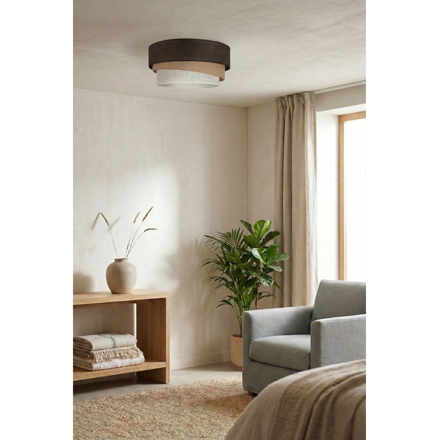 Brilagi - Потолочный светильник TRIO 1xE27/60W/230V, диаметр 40 см, коричневый/бежевый/белый
