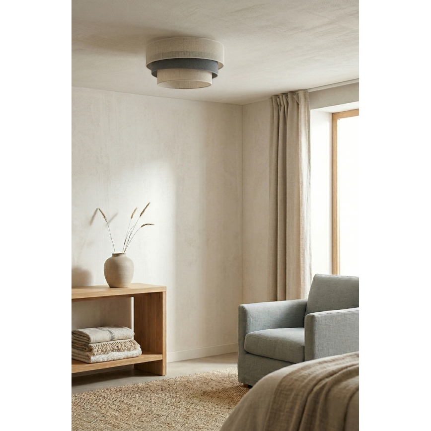 Brilagi - Потолочный светильник TRIO 1xE27/60W/230V, диаметр 40 см, кремовый/серый