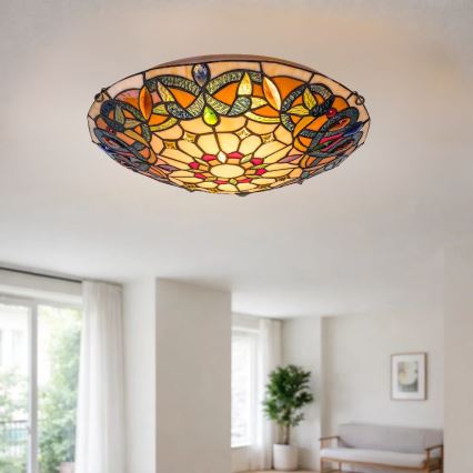 Brilagi - Потолочный светильник в стиле Тиффани LUISA, 2xE27/60W/230V, диаметр 40 см