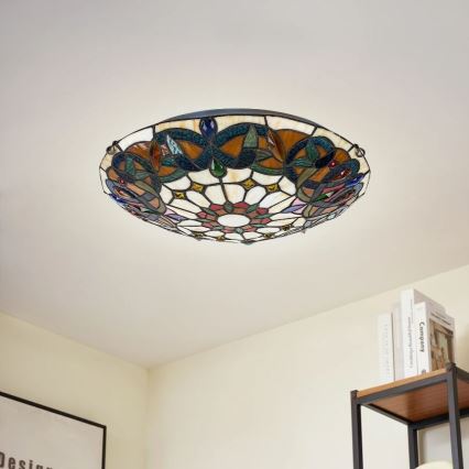 Brilagi - Потолочный светильник в стиле Тиффани LUISA, 2xE27/60W/230V, диаметр 40 см