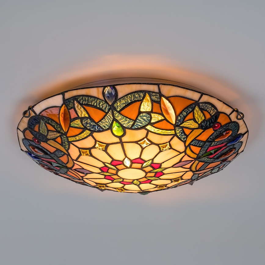 Brilagi - Потолочный светильник в стиле Тиффани LUISA, 2xE27/60W/230V, диаметр 40 см