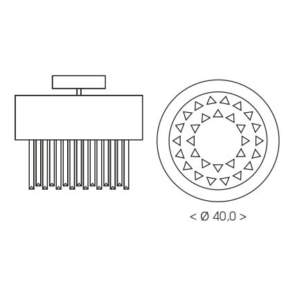 Brilagi - Потолочный светильник VERVE 4xE14/40W/230V, Ø 40 см, чёрный