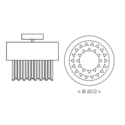 Brilagi - Потолочный светильник VERVE 6xE14/40W/230V диаметр 60 см черный