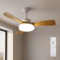 Brilagi - потолочный вентилятор с диммируемым LED-освещением LED/34W/230V, 106 см, белый/коричневый + пульт дистанционного управления