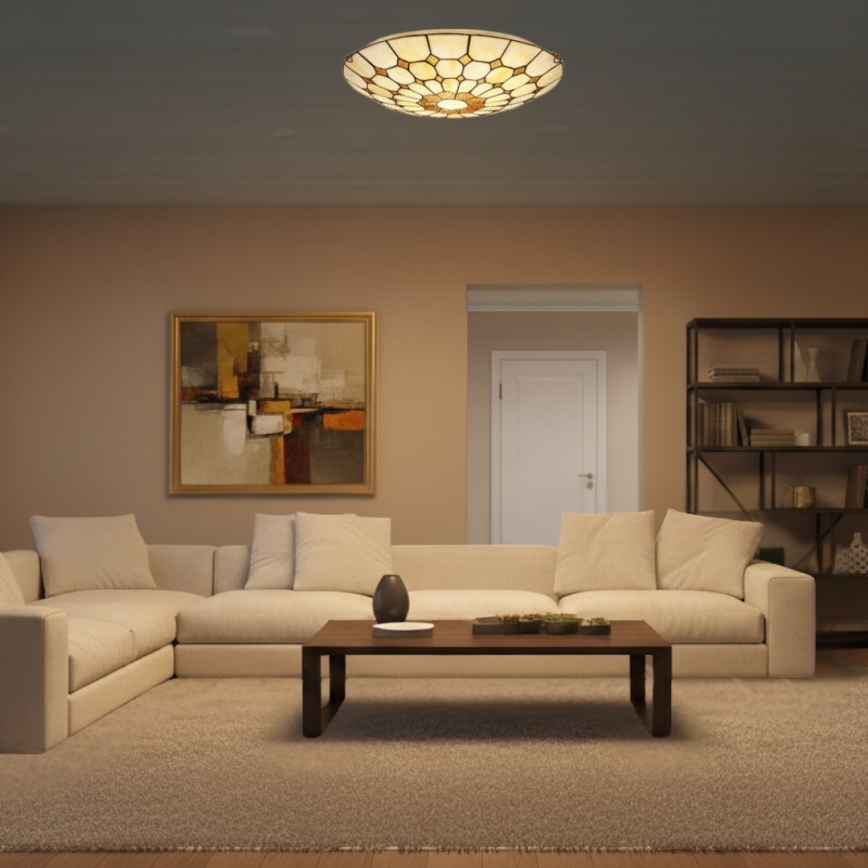 Brilagi - Потолочный витражный светильник Tiffany DORAN 2xE27/60W/230V