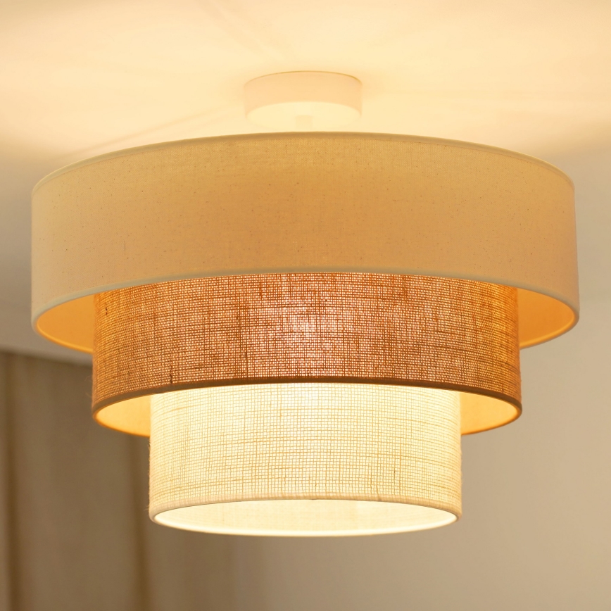 Brilagi - Потолочная люстра DENVER LUNETA 1xE27/15W/230V диаметр 45 см бежевый/коричневый/кремовый