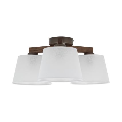 Brilagi - Потолочная накладная люстра LATTE 3xE27/60W/230V сосна/белый