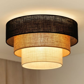 Brilagi - Потолочный светильник ASPEN LUNETA 1xE27/15W/230V диаметр 45 см черный/бежевый/кремовый