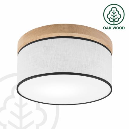 Brilagi - Потолочный светильник BELLADONNA 1xE27/15W/230V диаметр 30 см белый/дуб