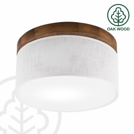 Brilagi - Потолочный светильник BELLADONNA 1xE27/15W/230V диаметр 30 см белый/дуб вишня